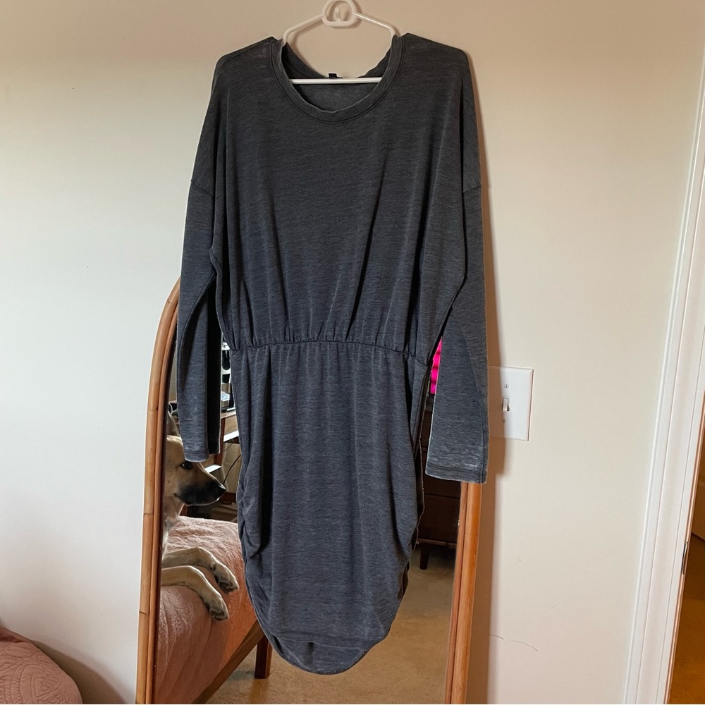 Express casual gray long sleeve dress Large